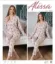 Alissa 6203 Kadın Patlı Çilek Desenli Uzun Kol Pijama Takımı resmi