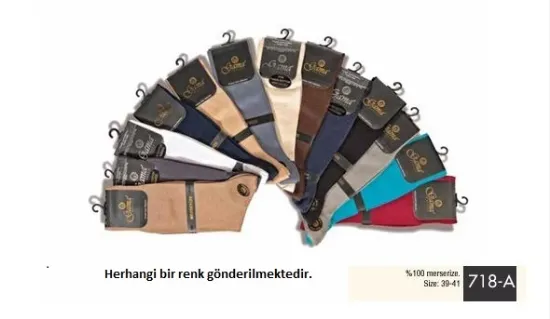 Gama 718 Erkek  Merserize Çorap resmi