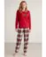 Nautıca W606 Kadın Uzun Kollu Ekoseli Pijama Takımı resmi