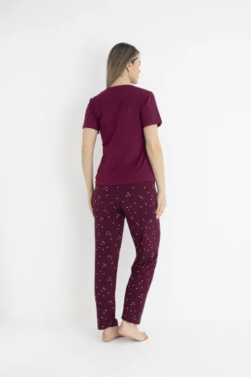 Estiva 25122 Kadın Milan Soft Kalpli Kısa Kol Pijama Takımı resmi