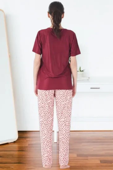 Estiva 25165 Kadın Marla Çicekli Kısa Kol Pijama Takımı resmi