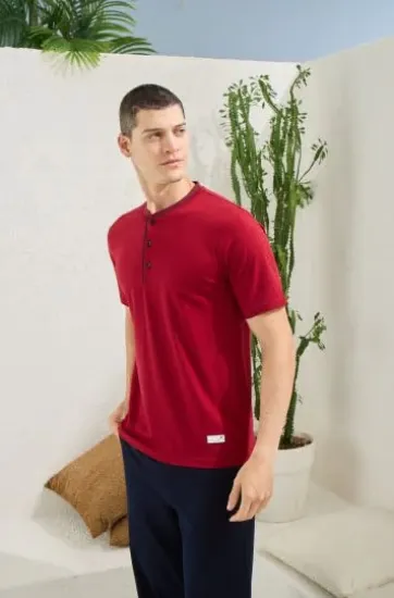 Kocabey 2104 Erkek Midi Yaka Pijama Takım resmi