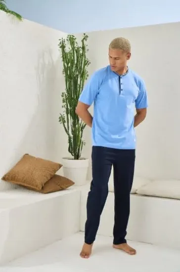 Kocabey 2104 Erkek Midi Yaka Pijama Takım resmi