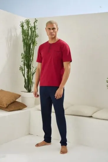 Kocabey 2207 Erkek Battal Midi Yaka Pijama Takım resmi