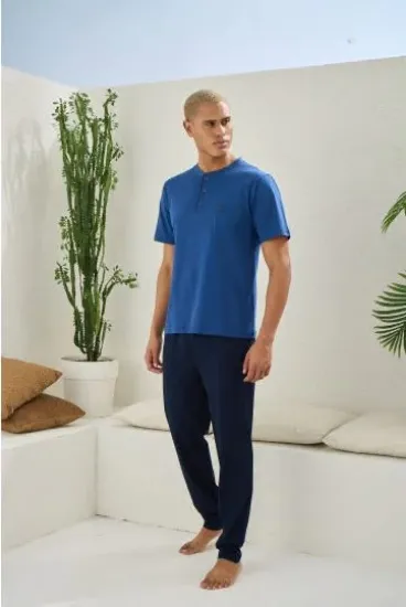 Kocabey 2207 Erkek Battal Midi Yaka Pijama Takım resmi