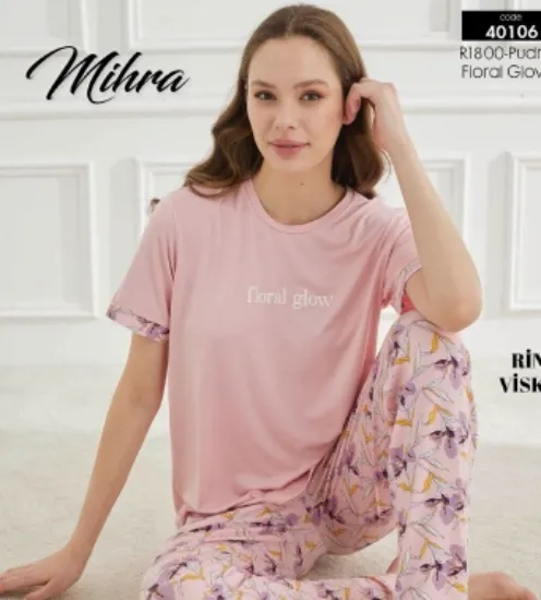 Mihra 40106 Kadın Kısa Kol Pijama Takımı resmi