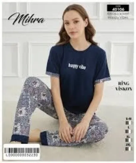 Mihra 40106 Kadın Kısa Kol Pijama Takımı resmi