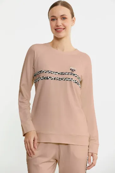Sementa 76446 Leopar Çizgili Jogger Pijama Takım resmi