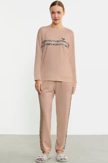 Sementa 76446 Leopar Çizgili Jogger Pijama Takım resmi