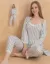 Stil Moda 7048 Kadın Askılı Sabahlıklı Pijama Takımı resmi