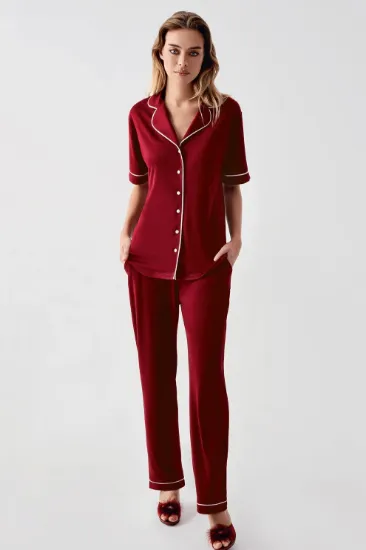 Freshness 324 Kadın 4'Lü Sabahlıklı Şorlu Pijama Takımı resmi